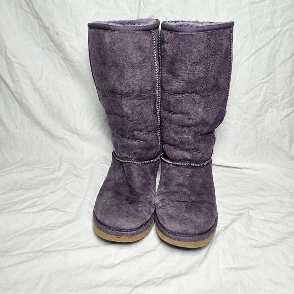UGG CLASSIC TALL PURPLE VIOLET SUEDE SHEEPSKIN WOMEN'S BOOTS SIZE 8 - Picture 3 of 8